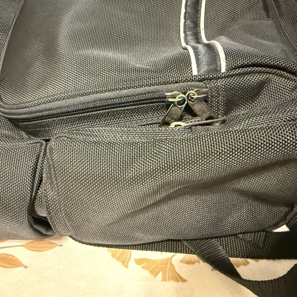 T-Bags Black Canvas Moto‎ Backpack